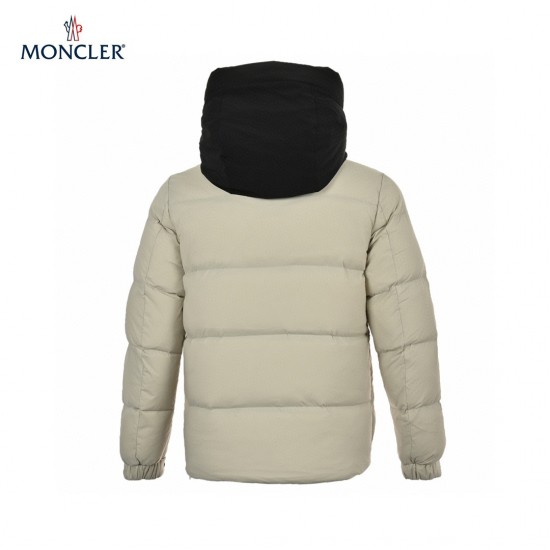 Beste 22FW Moncler Madeira Hooded Short Svart Navy Lange Ermer Dunjakker