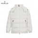 Beste Moncler Maire Hooded Quilted Shell Hvit Lange Ermer Dunjakker