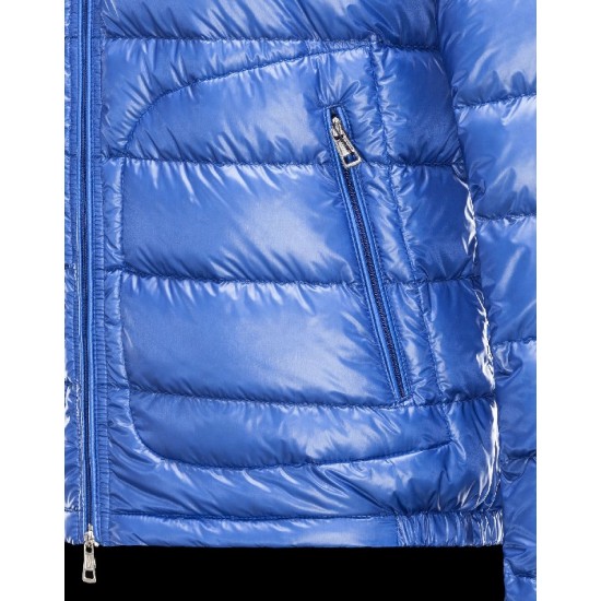 Moncler ACORUS Ultralight Bright Blå Vinterjakke Techno Fabric/Polyamide Herre 41338935LS