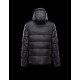 Moncler ALFRød Detachable Knit Collar Svart Vinterjakke Nylon/Polyamid Herre 41380992WK