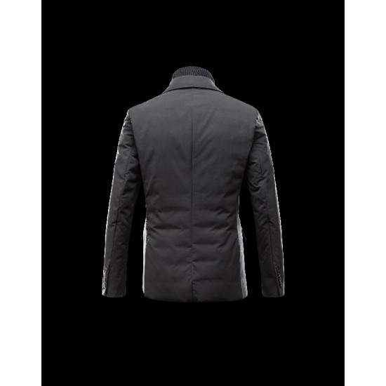 Moncler ARGENTRE Detachable Lapel Collar Svart Vinterjakke Nylon/Polyamid Herre 41382289SR