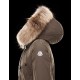 Moncler ARRIOUS Turtleneck Detachable Fur Collar Military Grønn Parka Polyester/Cotton/Racoon Dame 41463417UO