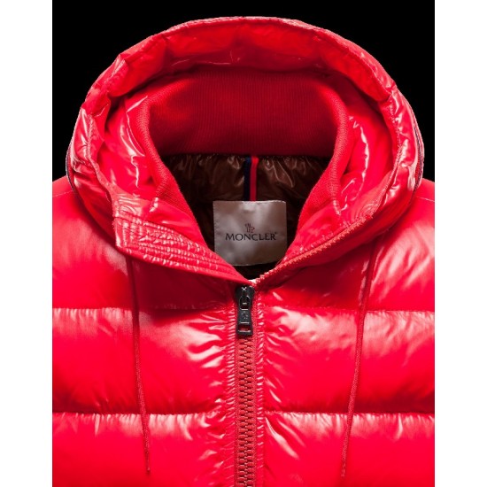 Moncler Aubert Hooded Neckline Coral Vinterjakke Nylon/Polyamid Herre 41224644MN