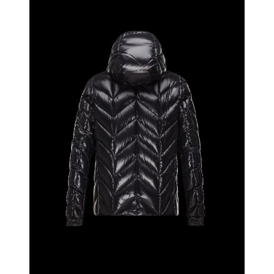 Moncler BERRIAT Detachable Hood Turtleneck Svart Vinterjakke Nylon/Polyamid Herre 41456769KX