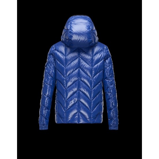 Moncler BERRIAT Detachable Hood Turtleneck Blå Vinterjakke Nylon/Polyamid Herre 41456769ET