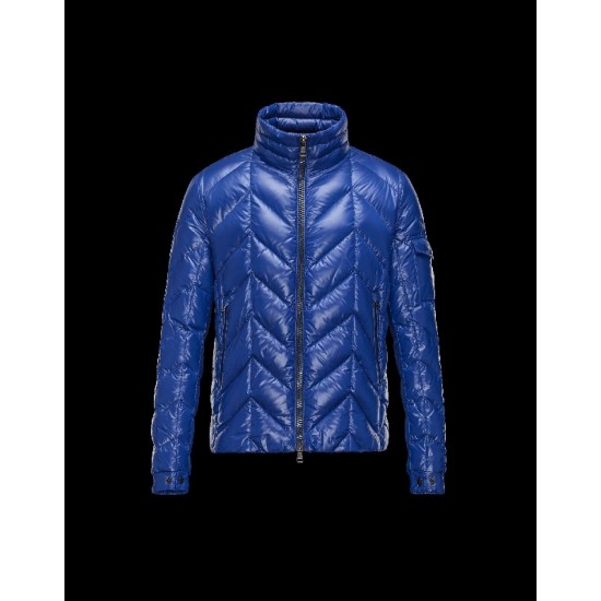 Moncler BERRIAT Detachable Hood Turtleneck Blå Vinterjakke Nylon/Polyamid Herre 41456769ET