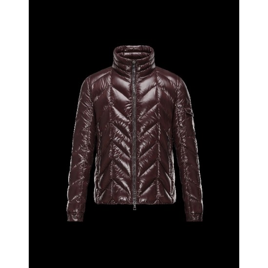 Moncler BERRIAT Detachable Hood Turtleneck Dark Brun Vinterjakke Nylon/Polyamid Herre 41456769LD