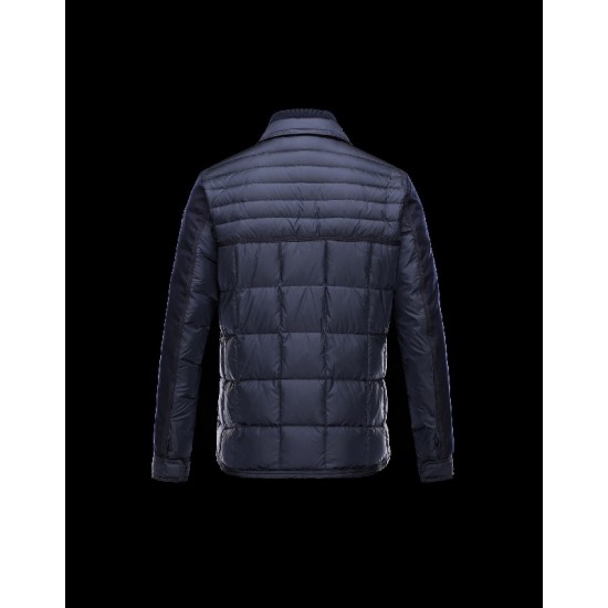 Moncler BLAIS Turtleneck Dark Blå Vinterjakke Polyamid/Wool Herre 41378018WC