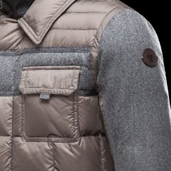 Moncler BLAIS Turtleneck Grå Vinterjakke Nylon/Polyamid/Wool Herre 41378018EI