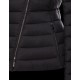 Moncler BRIERE Classic Neckline Broadcloth Collar Svart OverDunjakke Techno Fabric Dame 41457362EI