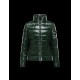 Moncler Bady Detachable Hood Dark Grønn Vinterjakke Lacquered Nylon Dame 41224540TK