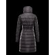 Moncler FLAMME Turtleneck Inner Hood Svart Dunjakke Nylon Dame 41381023BL