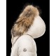 Moncler FRAGON Fur Hood Ivory Vinterjakke Pa/Racoon Dame 41311175WM