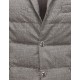 Moncler GAMME BLEU Classic Neckline Light Grå OverDunjakke Laminated Wool Herre 41459919GC