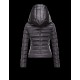 Moncler GAUBE Fixed Hood V-Neckline Steel Grå Vinterjakke Polyester Dame 41456771VN