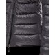 Moncler GAUBE Fixed Hood V-Neckline Steel Grå Vinterjakke Polyester Dame 41456771VN