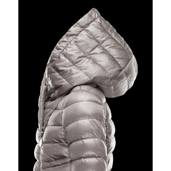 Moncler GAUBE V-Neckline Fixed Hood Grå Vinterjakke Polyester/Synthetic Dame 41456771IF