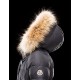 Moncler GENE Turtleneck Fur-Trimmed Hood Svart Vinterjakke Nylon/Polyamide/Racoon Dame 41456957UM