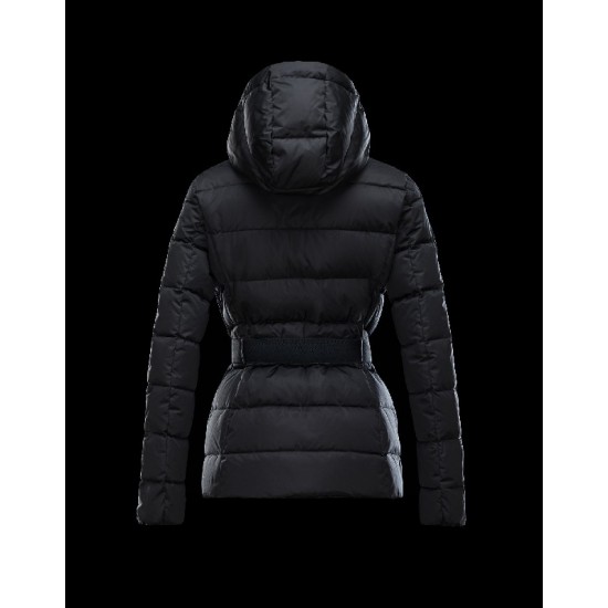 Moncler LAVAUD Detachable Turtleneck Svart Vinterjakke Nylon/Polyester Dame 41460688KA