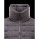 Moncler LEUCATE Turtleneck Steel Grå Dunjakke Viscose/Angora/Polyamide Dame 41456714CM