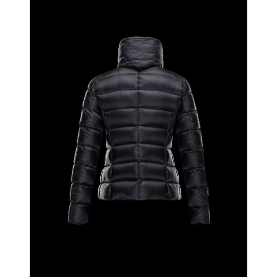 Moncler MEILLE Detachable Round Collar Svart Vinterjakke Techno Fabric Dame 41456712VQ