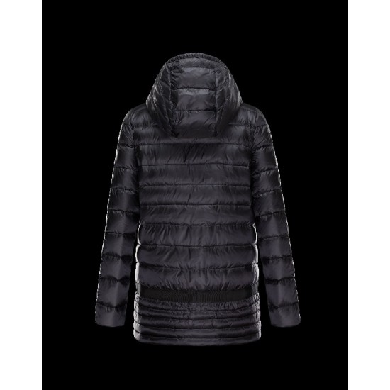 Moncler NARLAY Ultralight Turtleneck Svart Dunjakke Nylon Dame 41457282TO