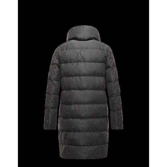 Moncler REMORAY Turtleneck Steel Grå Dunjakke Techno Fabric/Polyester Dame 41456984WJ