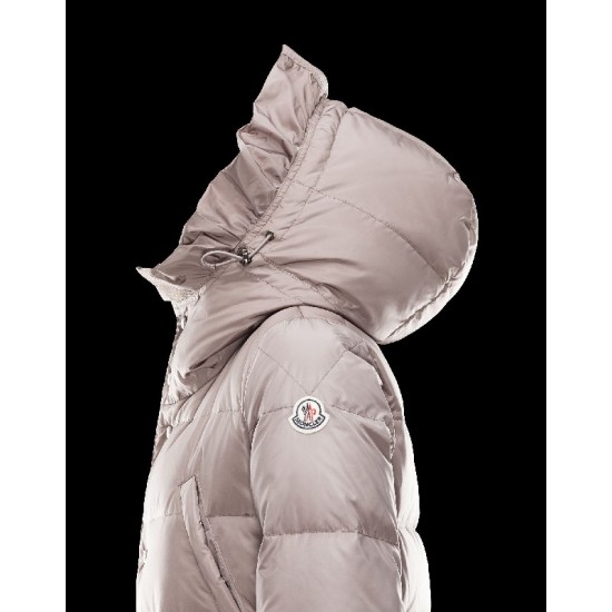 Moncler SERRE Turtleneck Dove Grå Dunjakke Nylon/Polyamide Dame 41456720VM