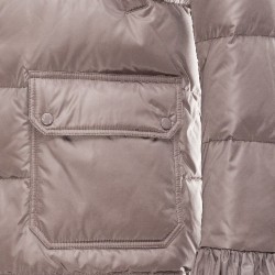 Moncler SERRE Turtleneck Dove Grå Dunjakke Nylon/Polyamide Dame 41456720VM