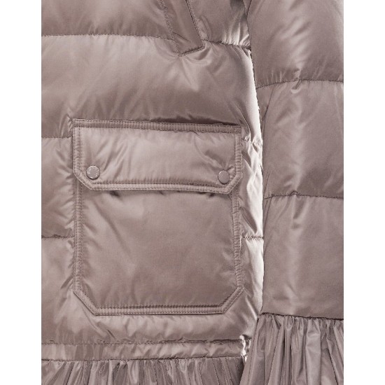 Moncler SERRE Turtleneck Dove Grå Dunjakke Nylon/Polyamide Dame 41456720VM