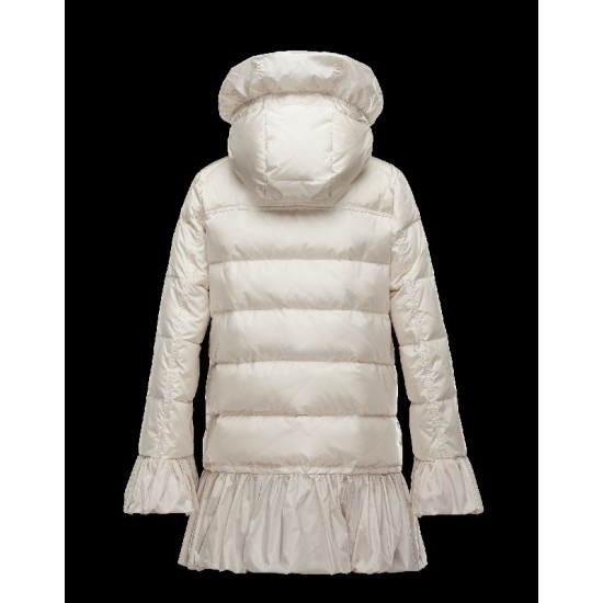 Moncler SERRE Turtleneck Ivory Dunjakke Nylon/Polyamide Dame 41456720RA