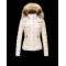 Moncler Armoise Detachable Fur Trimmed Collar Ivory Vinterjakke Nylon/Polyamid Dame 41224515LF