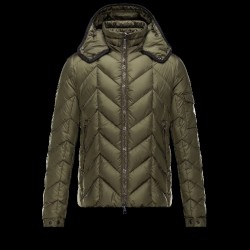 Moncler BERRIAT Detachable Hood Turtleneck Military Grønn Vinterjakke Nylon/Polyamid Herre 41456793MB