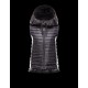 Moncler LUCILA Ultralight Round Collar Svart WaistDunjakke Nylon/Polyamide Dame 41414160XP