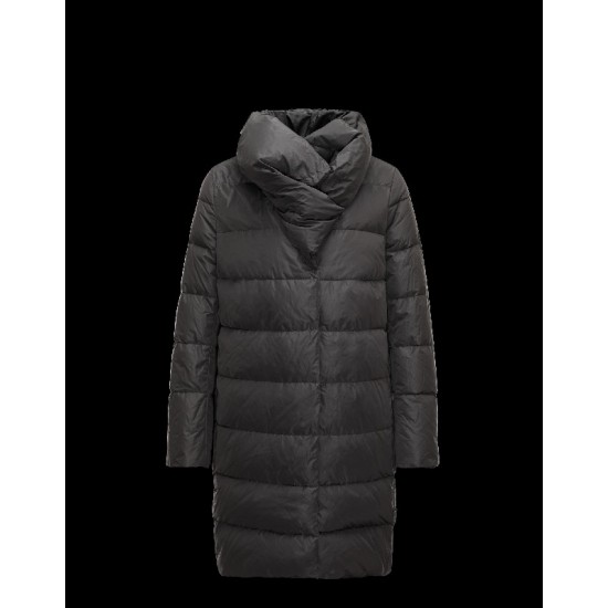 Moncler REMORAY Turtleneck Steel Grå Dunjakke Techno Fabric/Polyester Dame 41456984WJ