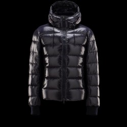 Moncler Aubert Hooded Neckline Blå Vinterjakke Nylon/Polyamid Herre 41224644FN