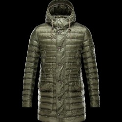 Moncler BENJAMIN Ultralight Turtleneck Military Grønn Heavy Vinterjakke Nylon/Polyamid Herre 41411431BB