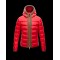 Moncler CANUT Knitted Collar Rød Vinterjakke Pa/Polyurethane Herre 41311219EJ