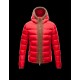 Moncler CANUT Knitted Collar Rød Vinterjakke Pa/Polyurethane Herre 41311219EJ