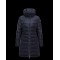 Moncler FLAMME Inner Hood Turtleneck Dark Blå Dunjakke Nylon Dame 41381023JX