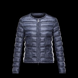 Moncler LISSY Ultralight Round Collar Blå Vinterjakke Techno Fabric/Polyamide Dame 41338938FJ