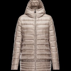 Moncler NARLAY Ultralight Turtleneck Beige Dunjakke Nylon Dame 41457282KL