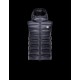 Moncler RAY Detachable Hood Turtleneck Dark Blå WaistDunjakke Techno Fabric Herre 41456966EH