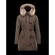 Moncler ARRIOUS Turtleneck Detachable Fur Collar Military Grønn Parka Polyester/Cotton/Racoon Dame 41463417UO