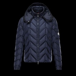 Moncler BERRIAT Detachable Hood Turtleneck Dark Blå Vinterjakke Nylon/Polyamid Herre 41456793QL