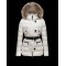 Moncler GENE Turtleneck Detachable Ivory Vinterjakke Nylon/Racoon Dame 41456957NI