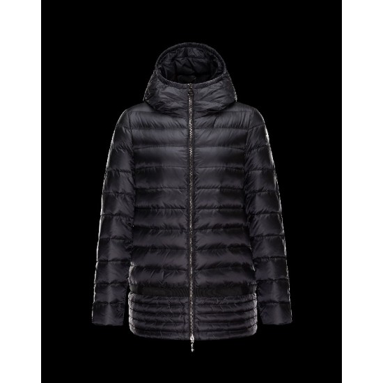 Moncler NARLAY Ultralight Turtleneck Svart Dunjakke Nylon Dame 41457282TO