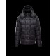 Moncler ALFRød Detachable Knit Collar Svart Vinterjakke Nylon/Polyamid Herre 41380992WK