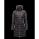 Moncler FLAMME Turtleneck Inner Hood Svart Dunjakke Nylon Dame 41381023BL